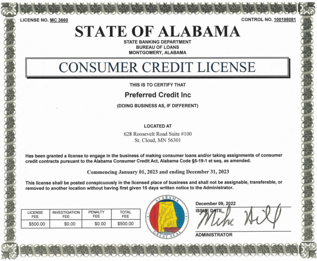 alabama license